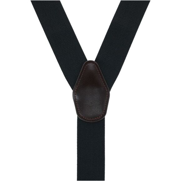 CTM Men's 1.375 Inch Wide Solid Color Y-Back Button-End Suspenders - Picture 2 of 5